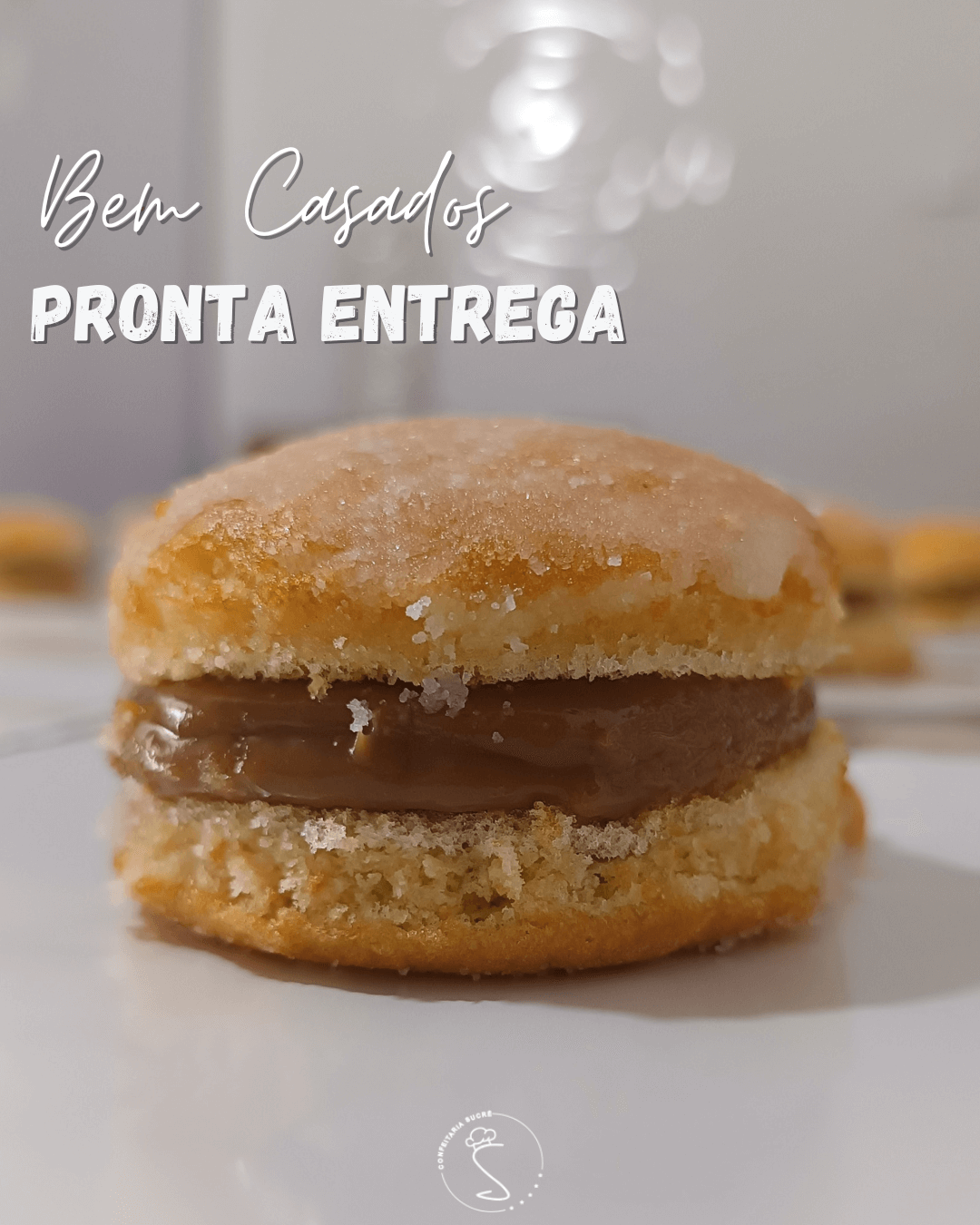 Bem casados com doce de leite artesanal